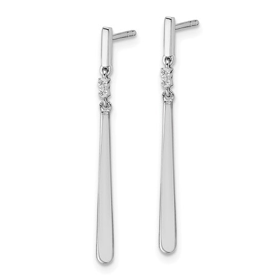 Diamond Dangle Bar Earrings