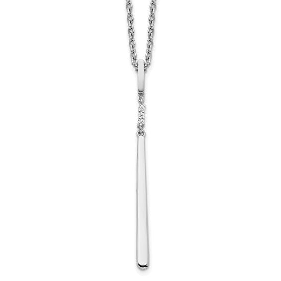 Dangle Diamond Bar Necklace