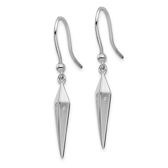 Geometric Diamond Dangle Earrings