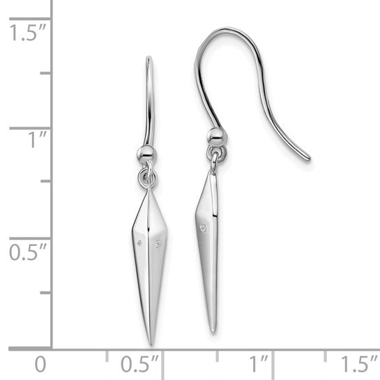 Geometric Diamond Dangle Earrings