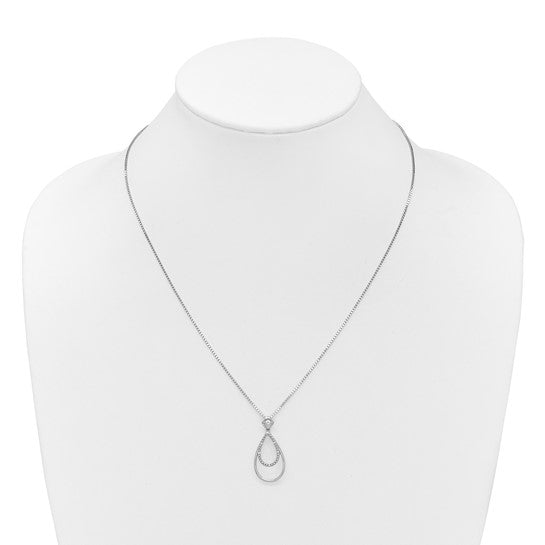 Double Diamond Drop Necklace