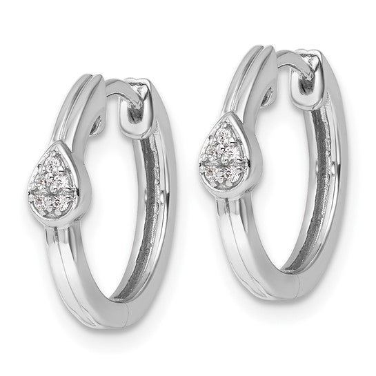 Diamond Tear Drop Hoops