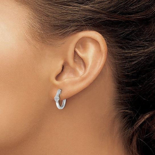 Diamond Tear Drop Hoops