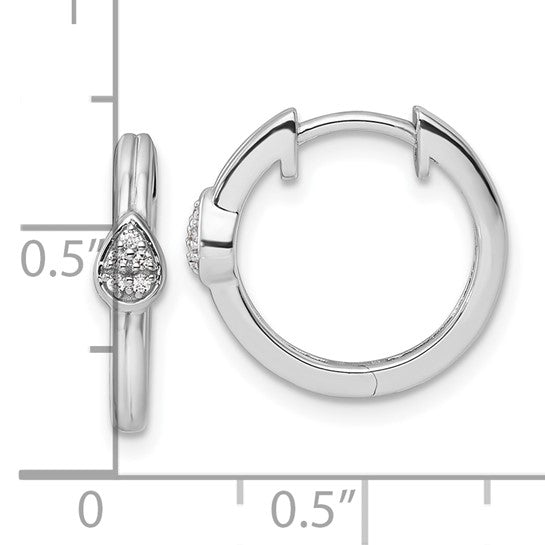 Diamond Tear Drop Hoops