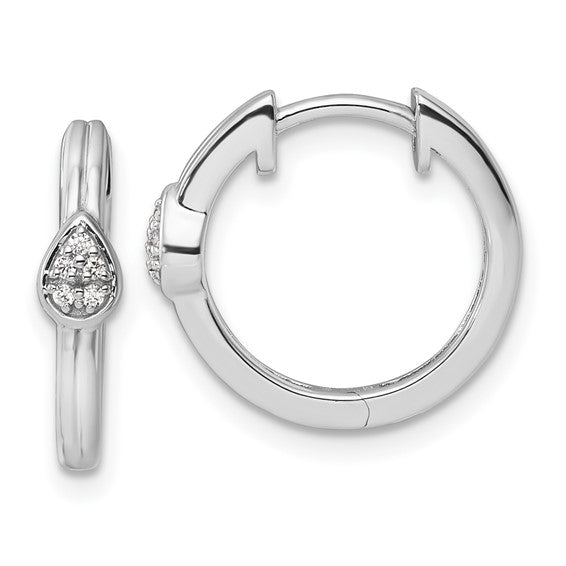 Diamond Tear Drop Hoops