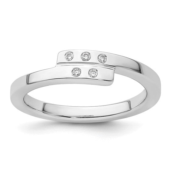 Crossover Diamond Ring