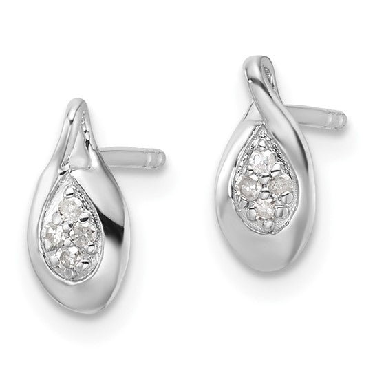 Diamond Tear Drop Studs