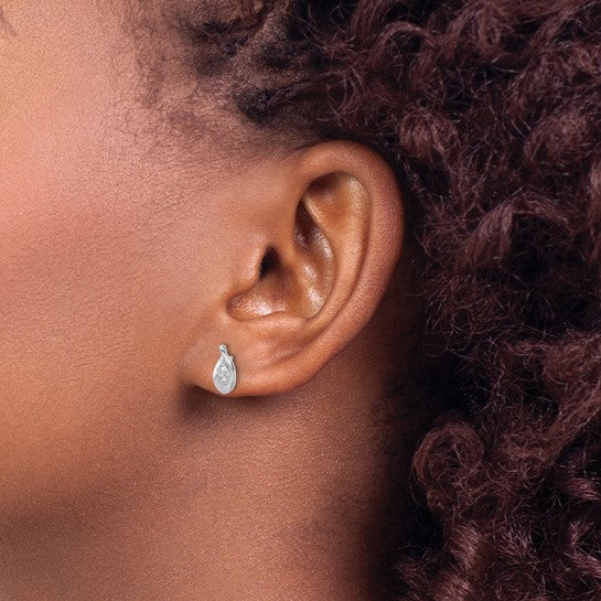 Diamond Tear Drop Studs