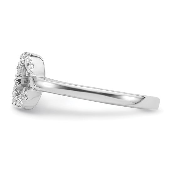 Lab Created Diamond Initial Ring - Adjustable
