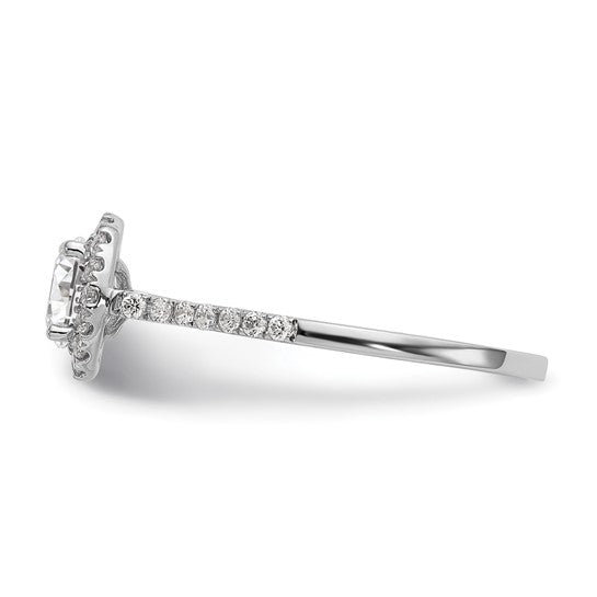 Platinum Engagement Ring w/Halo (Lab Created)