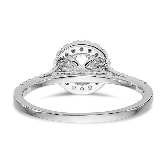 Platinum Engagement Ring w/Halo (Lab Created)