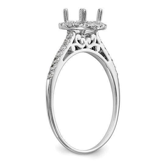 Platinum Engagement Ring w/Halo (Lab Created)