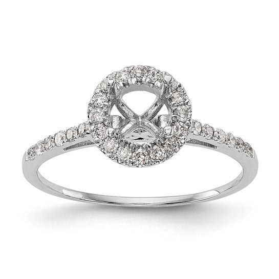 Platinum Engagement Ring w/Halo (Lab Created)