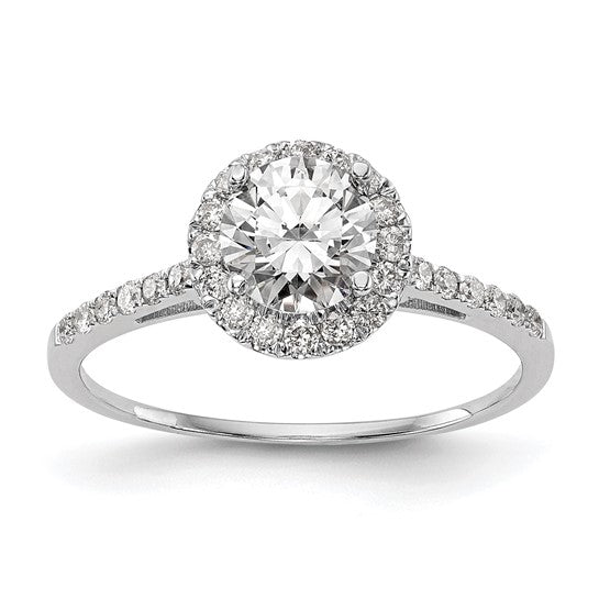 Platinum Engagement Ring w/Halo (Lab Created)