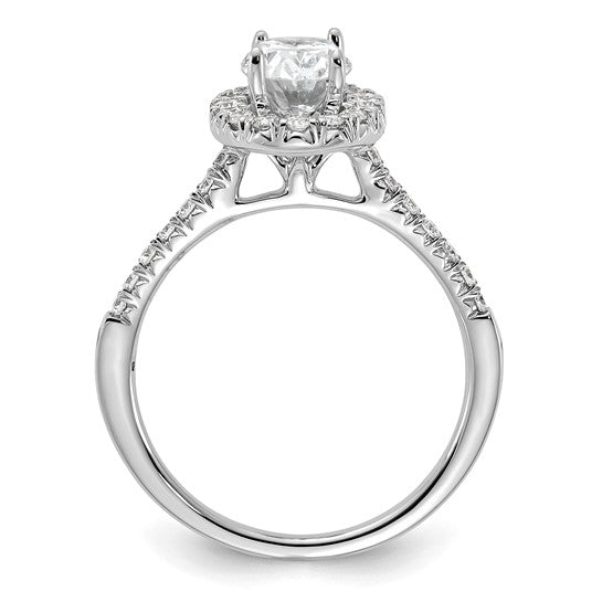 0.94CTW Natural Oval Diamond Platinum Engagement Ring