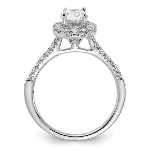 0.94CTW Natural Oval Diamond Platinum Engagement Ring