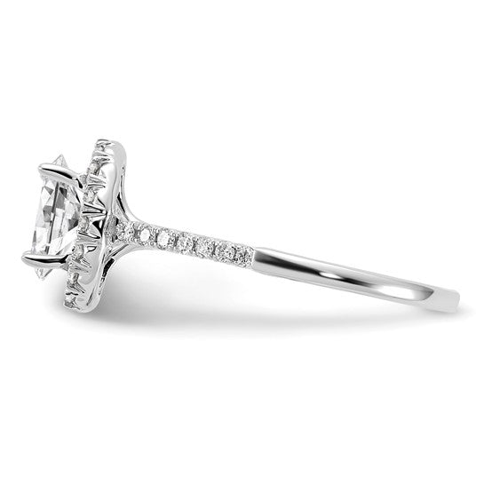 0.94CTW Natural Oval Diamond Platinum Engagement Ring
