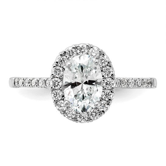 0.94CTW Natural Oval Diamond Platinum Engagement Ring
