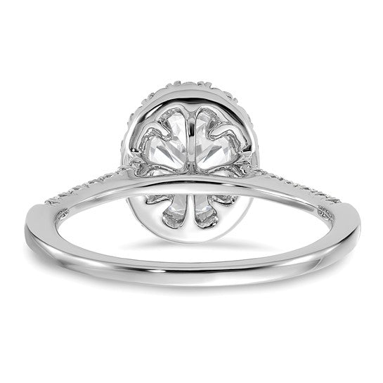 0.94CTW Natural Oval Diamond Platinum Engagement Ring