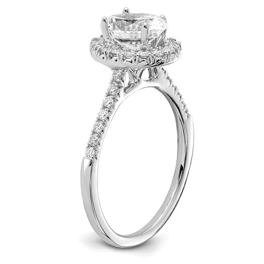 0.94CTW Natural Oval Diamond Platinum Engagement Ring