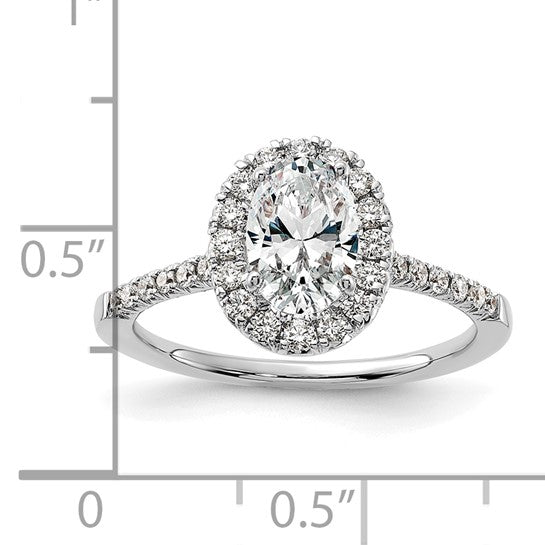 0.94CTW Natural Oval Diamond Platinum Engagement Ring