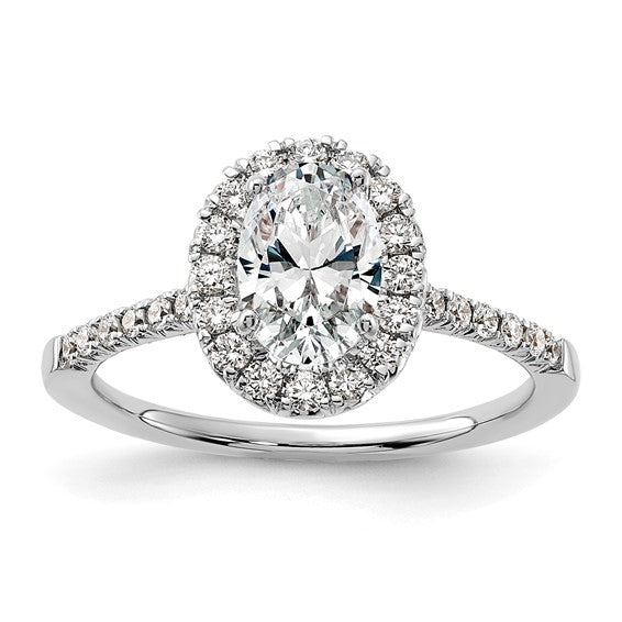 0.94CTW Natural Oval Diamond Platinum Engagement Ring