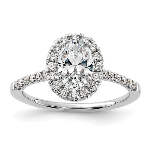 0.94CTW Natural Oval Diamond Platinum Engagement Ring