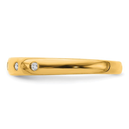 Flush-Set Diamond 5 Stone Band