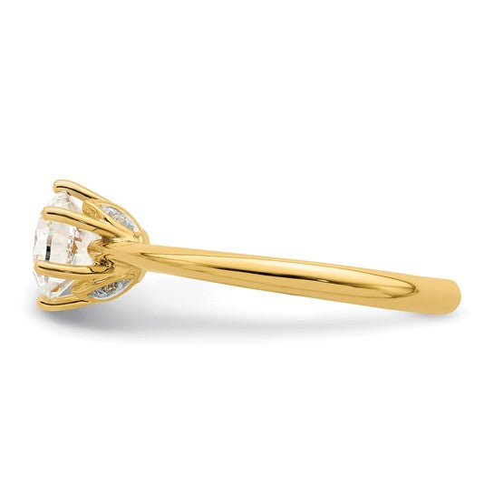 14KY 6-Prong Semi-Mount w/Flower Head