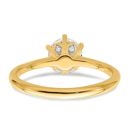 14KY 6-Prong Semi-Mount w/Flower Head