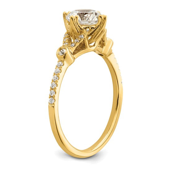 14KY Vintage Engagement Ring w/Diamond Accents