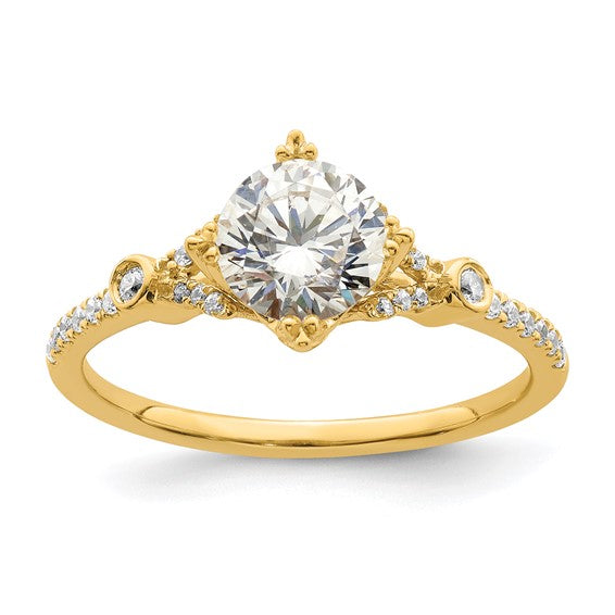 14KY Vintage Engagement Ring w/Diamond Accents