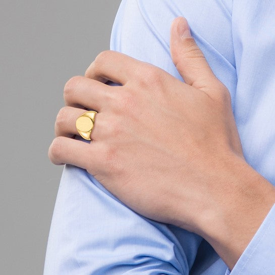 14KY Oval Signet Ring