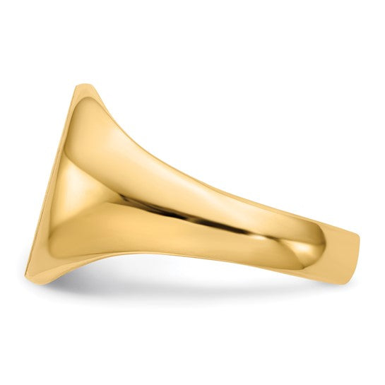 14KY Oval Signet Ring