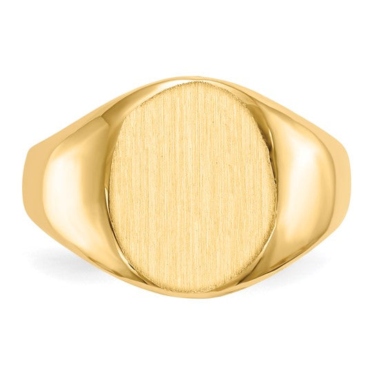 14KY Oval Signet Ring