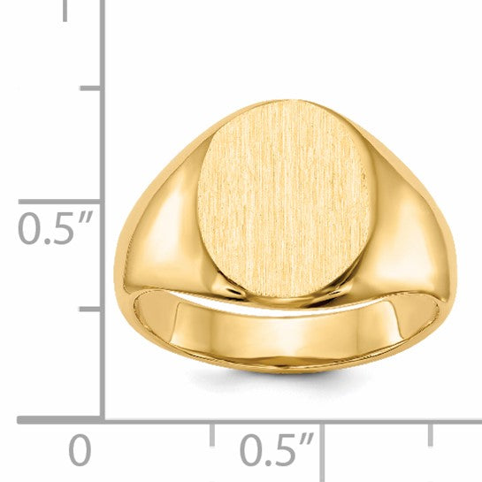 14KY Oval Signet Ring
