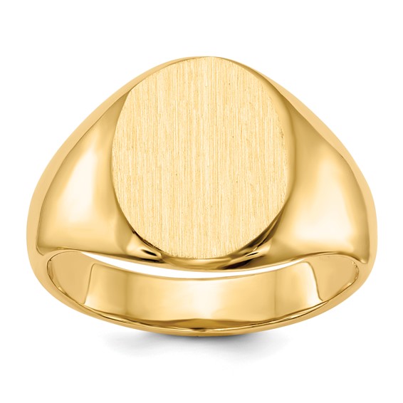 14KY Oval Signet Ring