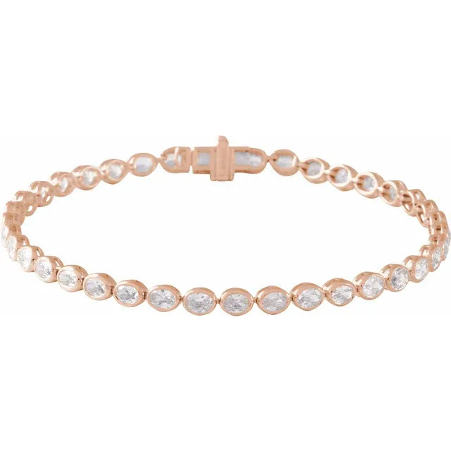 Bezel Set Lab-Created 4 9/10th CTW Diamond Tennis Bracelet