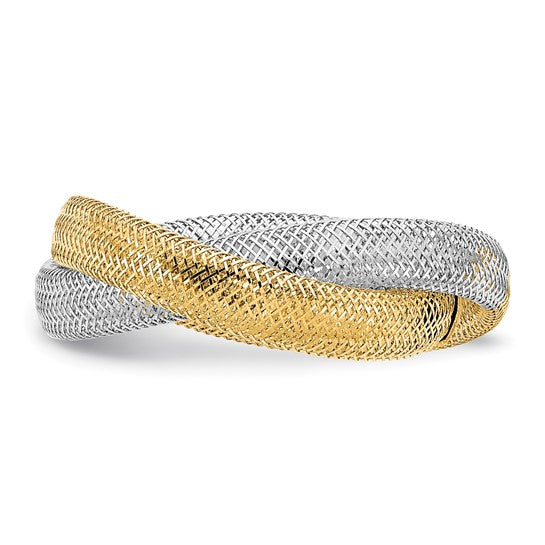 14K Woven Mesh Stretchy Ring