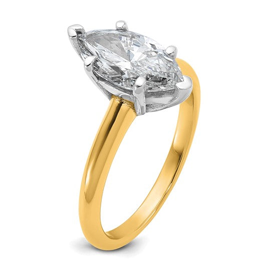 2CT Lab Created Marquise Engagement Ring