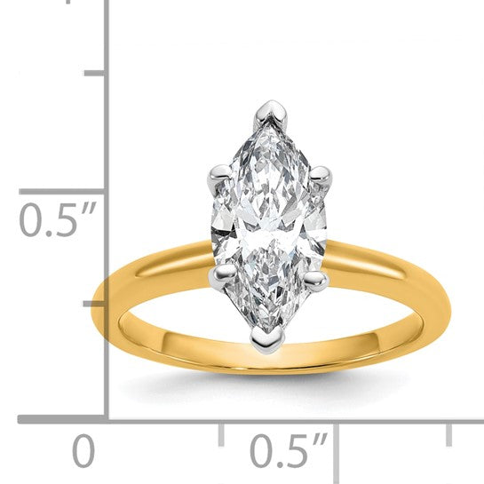 2CT Lab Created Marquise Engagement Ring