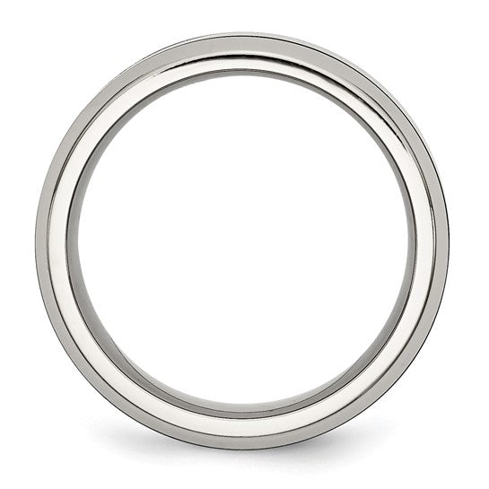 Stainless Steel & Black Ceramic Band