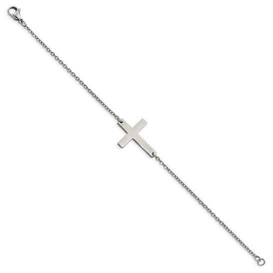 Stainless Steel Cross Bracelet