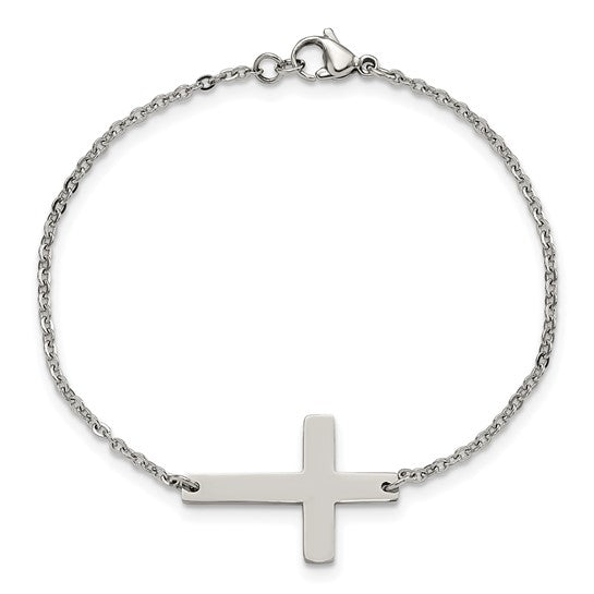 Stainless Steel Cross Bracelet