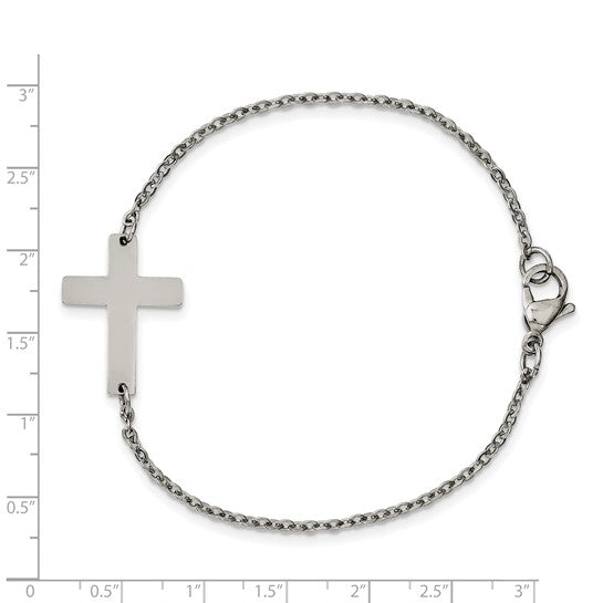 Stainless Steel Cross Bracelet