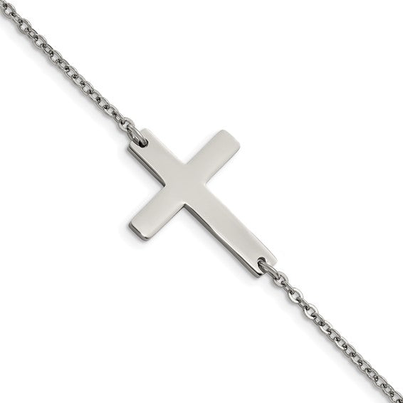 Stainless Steel Cross Bracelet