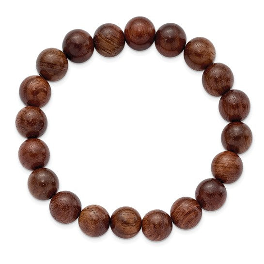 Burmese Padauk Wood Stretch Bracelet