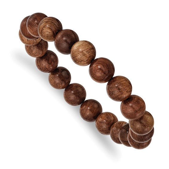 Burmese Padauk Wood Stretch Bracelet