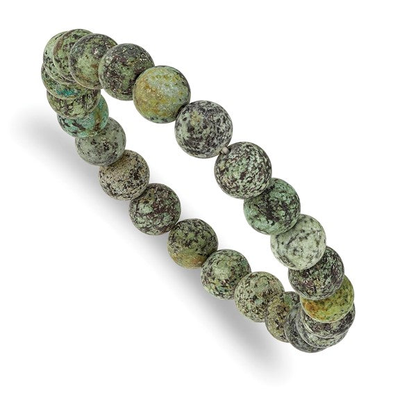 African Pine Agate Stretch Bracelet
