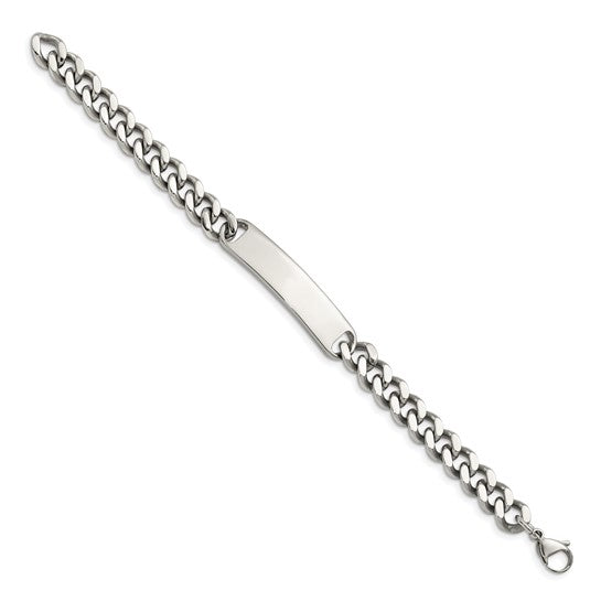 Stainless Steel Curb Chain ID Bracelet